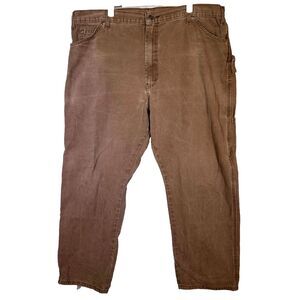 Dickies Men Carpenter Jeans 42 X 30 Brown Denim 100% Cotton Straight Leg Classic